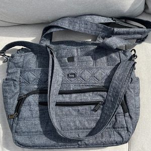 Charcoal gray LUG bag - travel, baby, gym